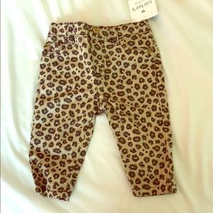 Carter’s leopard print elastic waist jeans.